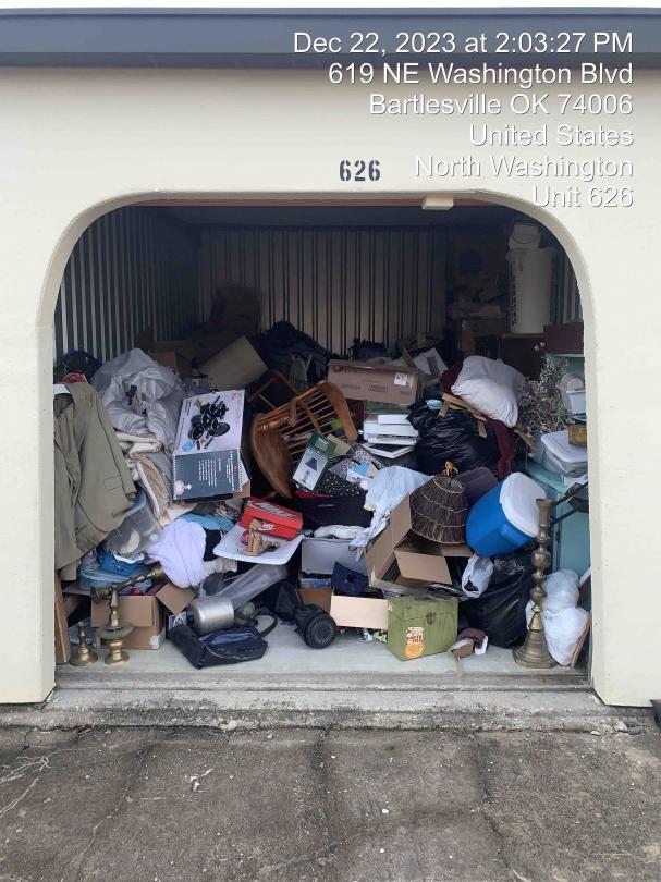 Storage Unit Auction in Bartlesville, OK at Click Storage Bartlesville North ends on 8th